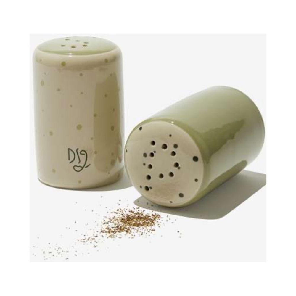 DARLING SPRING Ceramic Salt & Pepper Shakers (Sage Green) - NIB